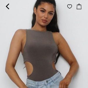 Missguided brown bodysuit